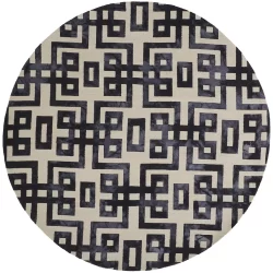 Feizy Lorrain Print 8568F Black Area Rug