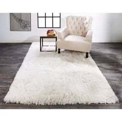 Feizy Beckley Solid Color 4450F Ivory Area Rug