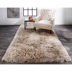 Feizy Beckley Solid Color 4450F Tan Area Rug