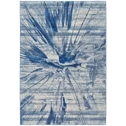 Feizy Brixton Print 3601F Blue Area Rug