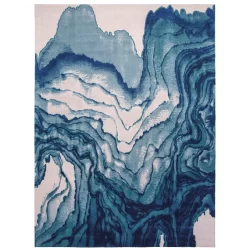 Feizy Brixton Print 3602F Blue Area Rug