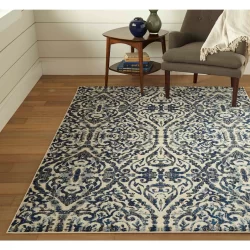 Feizy Milton Ornamental 3466F Blue Area Rug