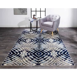 Feizy Milton Abstract 3469F Blue Area Rug