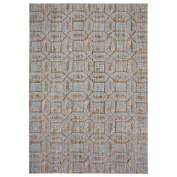 Alternative view of Feizy Milton Ornamental 3472F Blue Area Rug