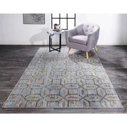 Feizy Milton Ornamental 3472F Blue Area Rug