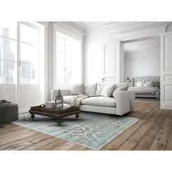 Feizy Katari Distressed 3374F Blue Area Rug