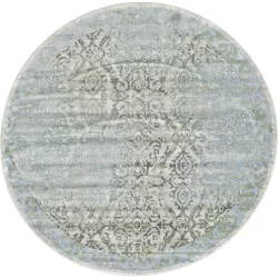 Alternative view of Feizy Katari Distressed 3374F Blue Area Rug