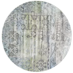 Alternative view of Feizy Katari Distressed 3376F Green Area Rug