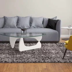 Feizy Prasad Distressed 3680F Grey Area Rug