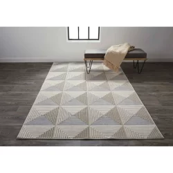 Feizy Micah Graphic 3044F Grey Area Rug