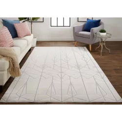 Feizy Micah Geometric 3045F Ivory Area Rug