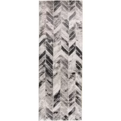 Alternative view of Feizy Micah Graphic 3048F Silver Area Rug
