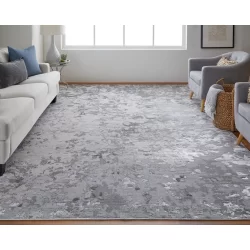 Feizy Micah Abstract 3336F Silver Area Rug