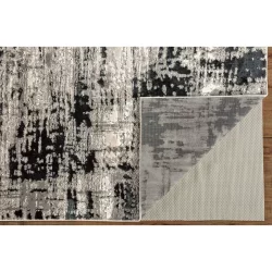 Alternative view of Feizy Micah Print 3339F Silver Area Rug
