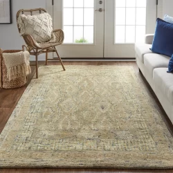 Feizy Isleta Ornamental 8445F Grey Area Rug