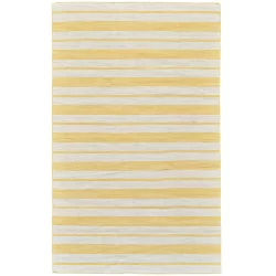Alternative view of Feizy Duprine Stripes 0560F Yellow Area Rug