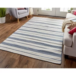 Feizy Duprine Stripes 0560F Blue Area Rug