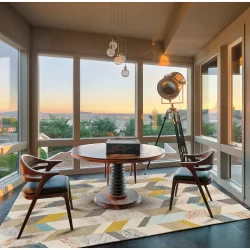 Feizy Arazad Geometric 8446F Blue Area Rug