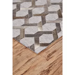 Alternative view of Feizy Fannin Trellis 0752F Grey Area Rug