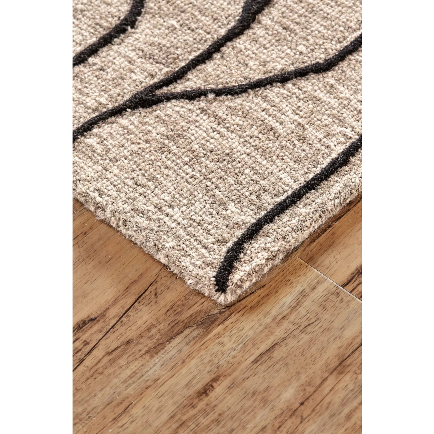 Feizy Enzo Abstract 8734F Taupe Area Rug - Image 4