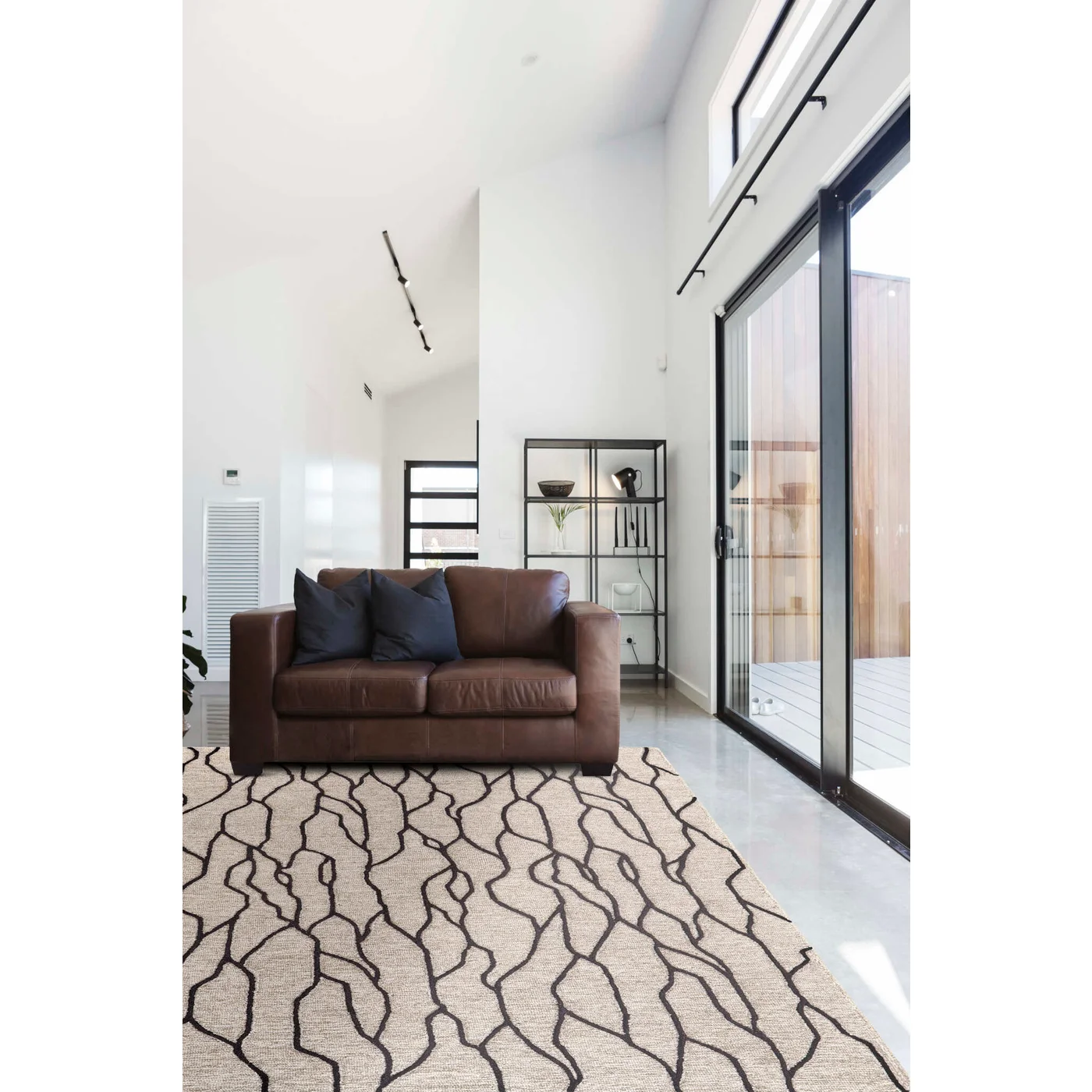 Feizy Enzo Abstract 8734F Taupe Area Rug - Image 5