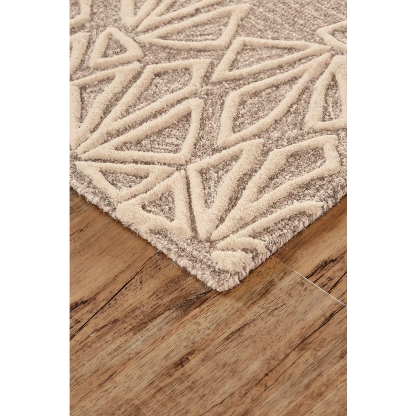 Feizy Enzo Geometric 8735F Taupe Area Rug - Image 3