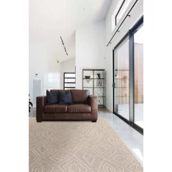 Alternative view of Feizy Enzo Geometric 8738F Ivory Area Rug