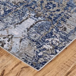 Alternative view of Feizy Gaspar Distressed 3834F Blue Area Rug