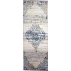 Alternative view of Feizy Marigold Distressed 3831F Blue Area Rug