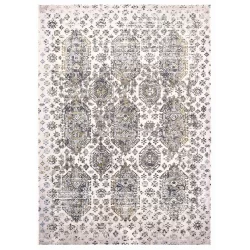 Feizy Marigold Distressed 3832F White Area Rug