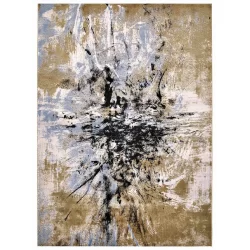 Feizy Marigold Slplatter 3833F Gold Area Rug
