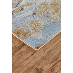 Alternative view of Feizy Marigold Slplatter 3833F Gold Area Rug