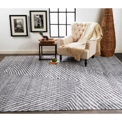 Feizy Vivien Graphic 6555F Grey Area Rug