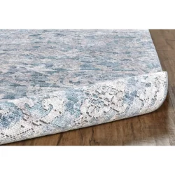 Alternative view of Feizy Cecily Distressed 3574F Teal Area Rug