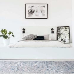 Feizy Cecily Distressed 3574F Teal Area Rug