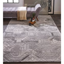 Feizy Asher Distressed 8772F Grey Area Rug