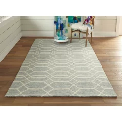 Feizy Belfort Geometric 8777F Blue Area Rug