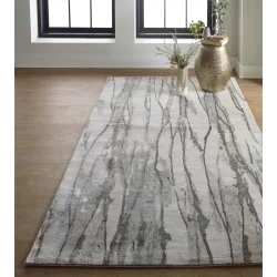 Feizy Dryden Abstract 8789F Grey Area Rug