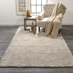 Feizy Colton Geometric 8791F Tan Area Rug