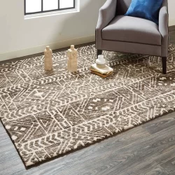 Feizy Colton Linear 8627F Brown Area Rug