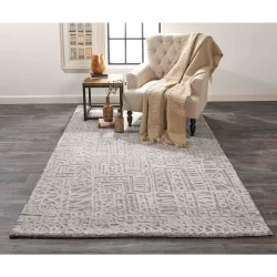 Feizy Colton Geometric 8793F Grey Area Rug
