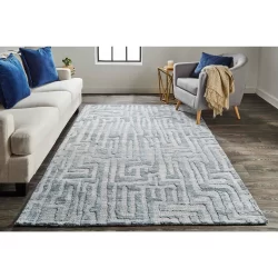 Feizy Colton Geometric 8794F Blue Area Rug