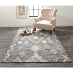 Feizy Brinker Diamond 8796F Grey Area Rug