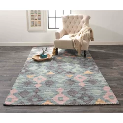 Feizy Brinker Geometric 8797F Blue Area Rug