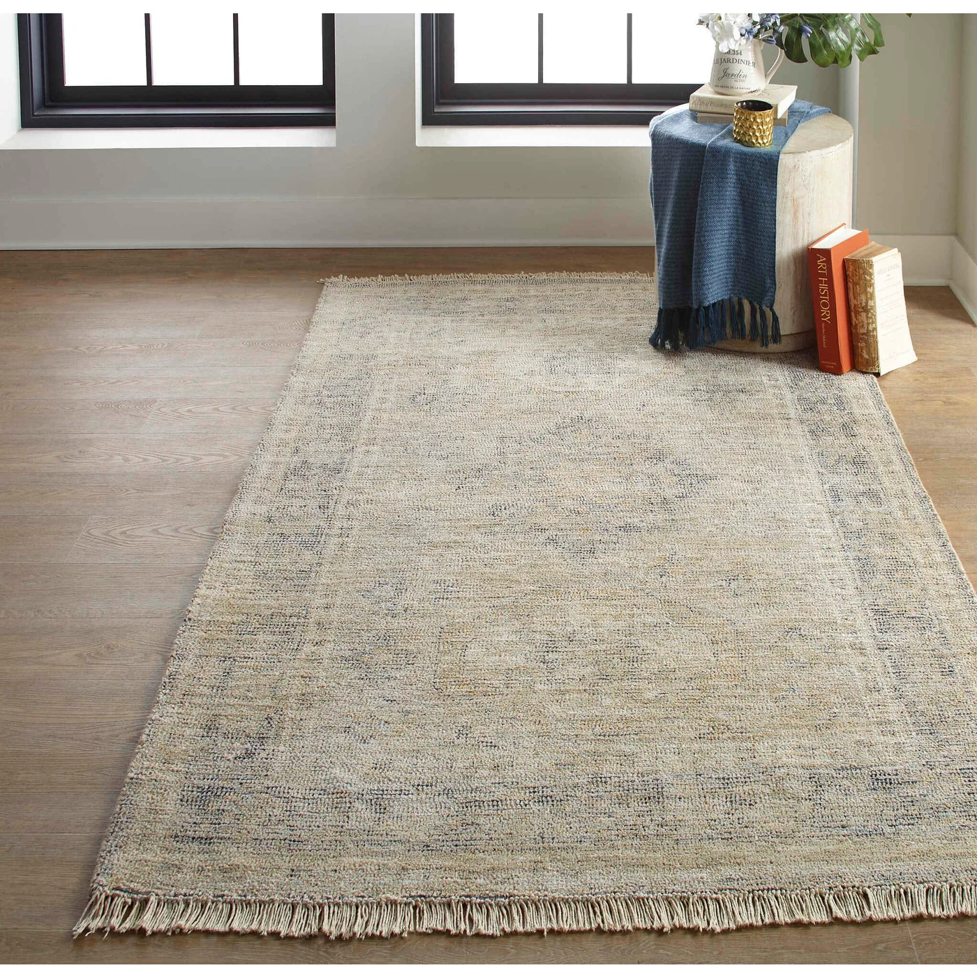 Feizy Caldwell Distressed 8798F Tan Area Rug