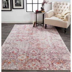 Feizy Armant Distressed 3946F Pink Area Rug