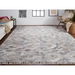 Feizy Beckett Mosaic 0818F Blue Area Rug