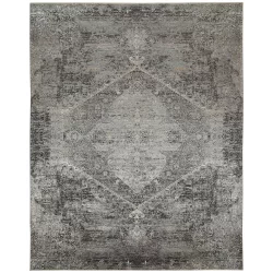 Alternative view of Feizy Sarrant Medallion 3963F Grey Area Rug