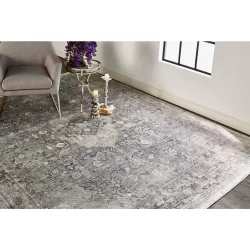 Feizy Sarrant Ornamental 3966F Grey Area Rug