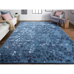 Feizy Bella Floral/Botanical 8832F Blue Area Rug